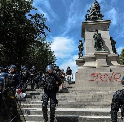 Charge policière à Nantes lors de la manifestation pour Steve (image d'archive)