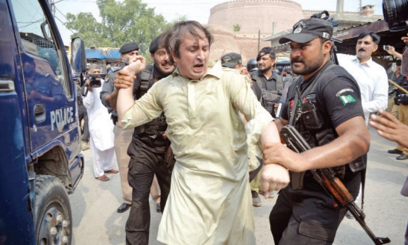 Arrestation d'un manifestant