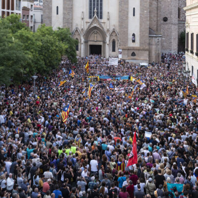Rassemblement de soutien aux 9 prisonniers indépendantistes catalans à Sabadell