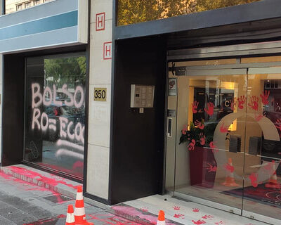 L'ambassade brésilienne à Bruxelles taguée