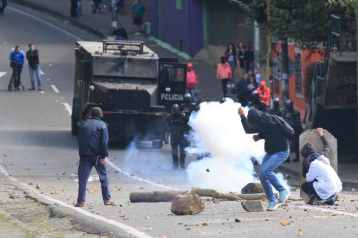 Les affrontements de Bogota