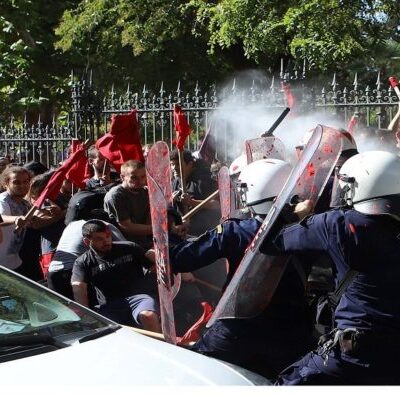 Les affrontements à Athènes