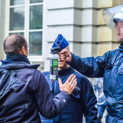 Olivier de Schutter une seconde avant le gazage