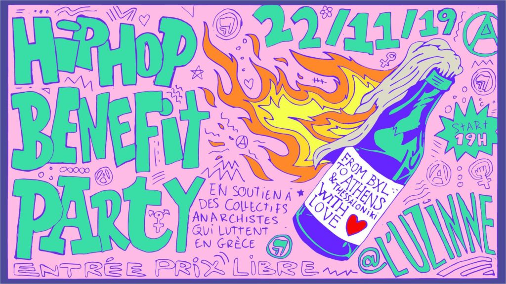 Concert pour soutenir des collectifs anarchistes d'Exarcheia et de Thessalonique