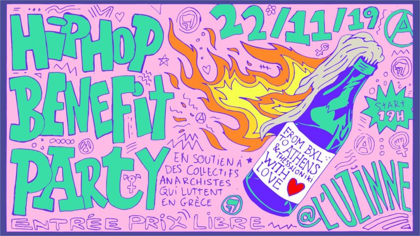 Concert pour soutenir des collectifs anarchistes d'Exarcheia et de Thessalonique