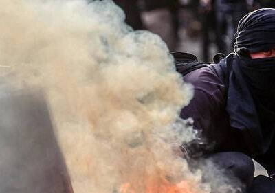 manifestant au Chili