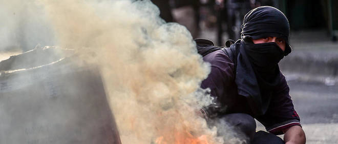 manifestant au Chili