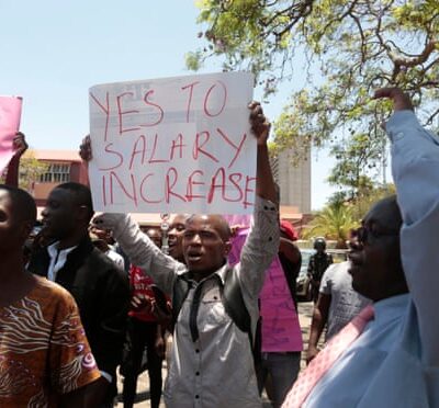 Manifestant au Zimbabwe