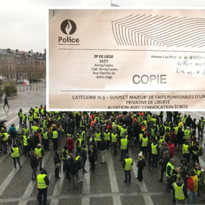 Plusieurs Gilets Jaunes de Liège convoqué·es par la police