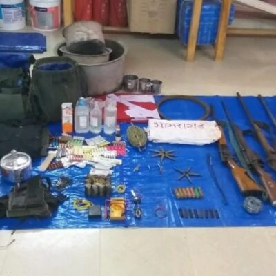 Un partie du matériel saisi par les forces de sécurité