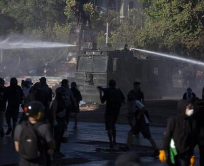 Les affrontements d'hier au Chili