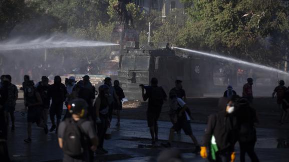 Les affrontements d'hier au Chili