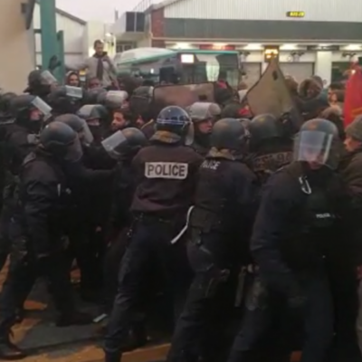Intervention de la police au dépôt d'Ivry