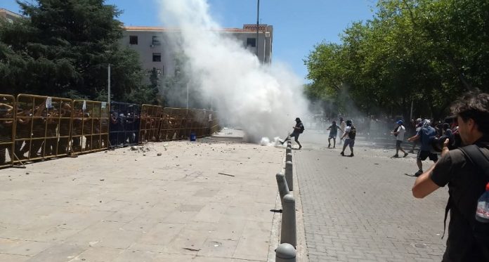 Les affrondements de lundi à Mendoza