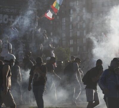 Les affrontrements de vendredi à Santiago