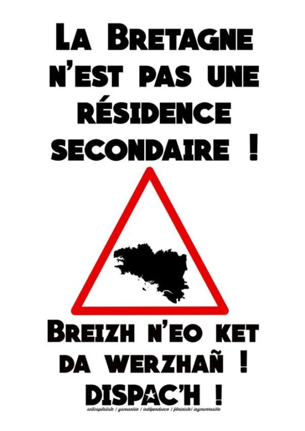 Une militante de Dispac’h en procès pour des tags contre la spéculation immobilière et les résidences secondaires
