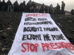 Les mineurs du chrome en lutte en Albanie