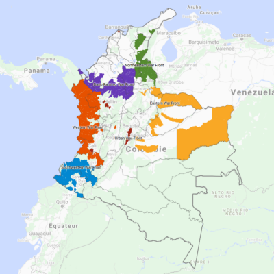 Zones contrôlées par l'ELN