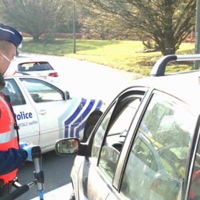 Contrôle "coronavirus" de la police de Bruxelles