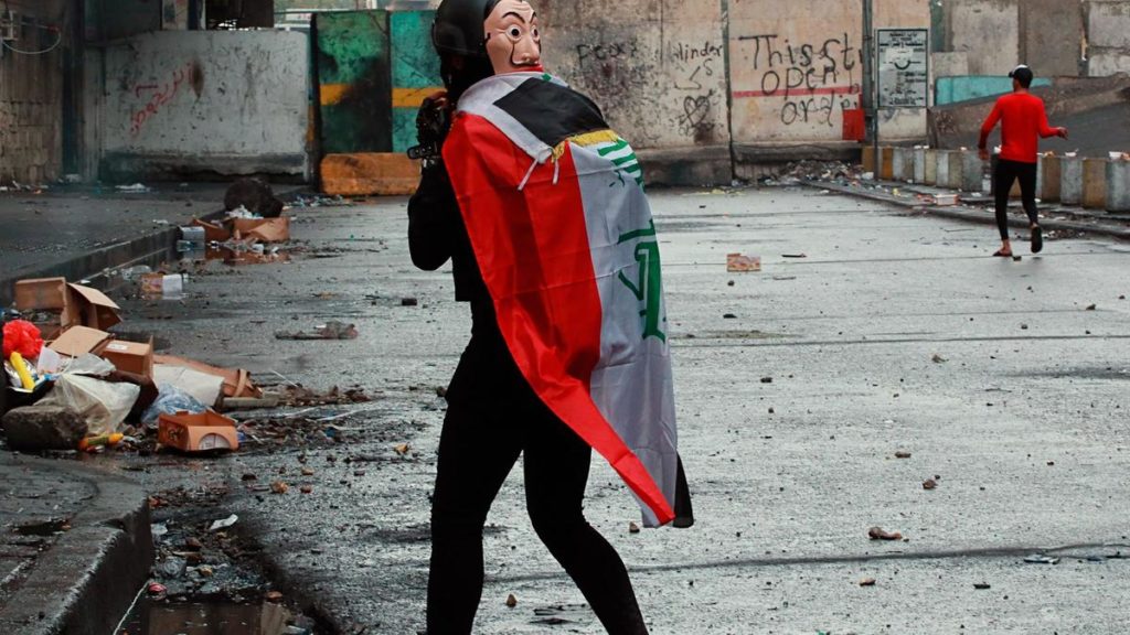 Manifestant à Bagdad
