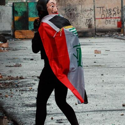 Manifestant à Bagdad