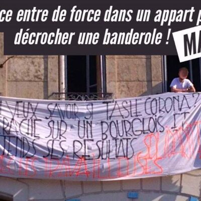 La banderole en question...