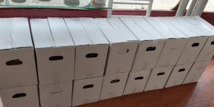 Les colis alimentaires saisis