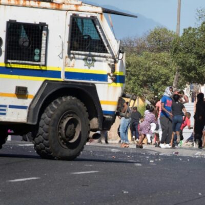 Les affrontements à Cape Town