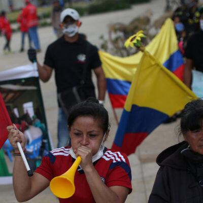 Les manifestations à Bogota