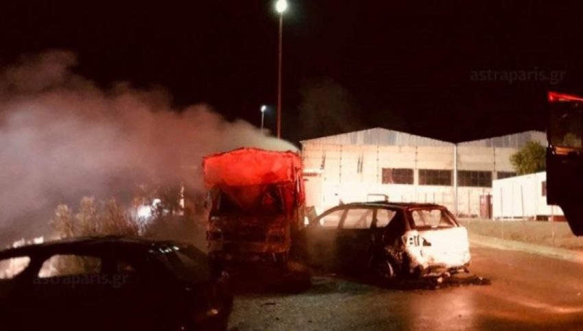 L'incendie au camp de Chios