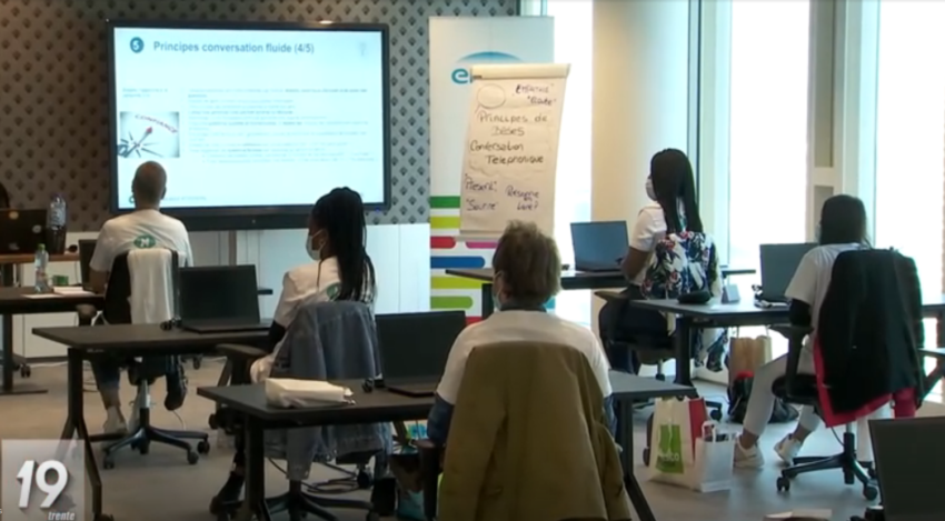 Formation des travailleuses et travailleurs d'un call-center au tracing