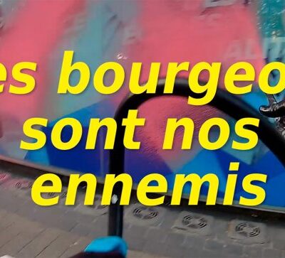 La façade du MR recouverte de peinture