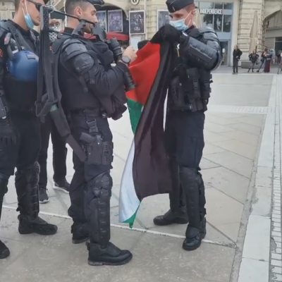 La police confisque des drapeaux palestiniens à Montpellier