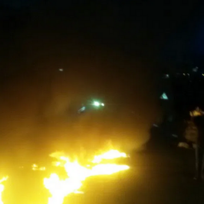 La route bloquée par le TKP/ML