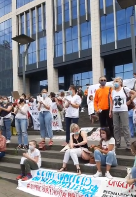 Manifestation des travailleurs de la santé