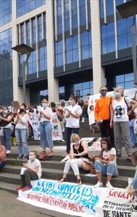 Manifestation des travailleurs de la santé
