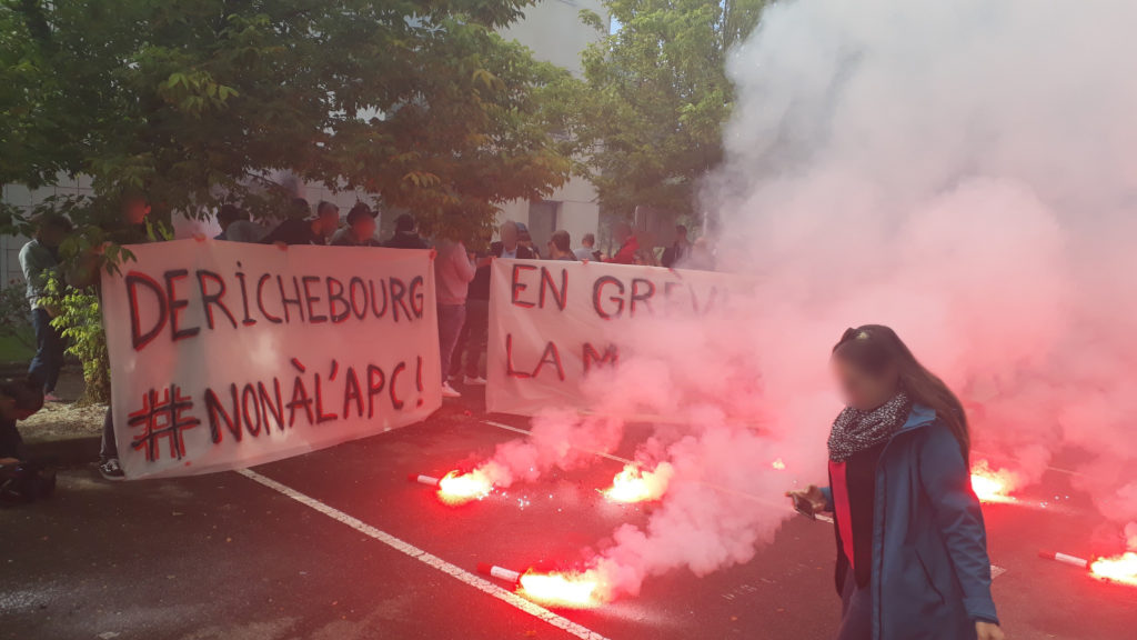 Vendredi 12 juin, rassemblement devant le siège de Derichebourg à Toulouse.