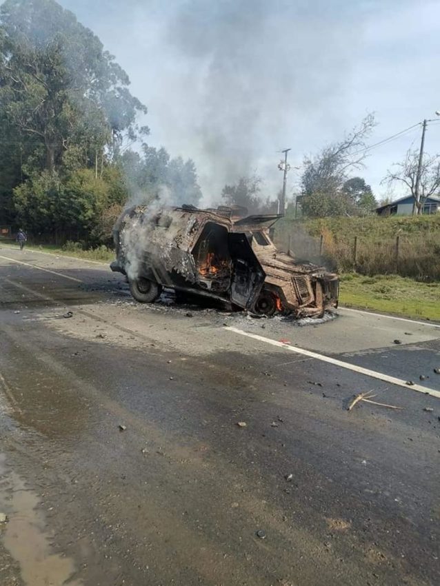 Affrontements au cours d'une manifestation de soutien aux prisonniers mapuches