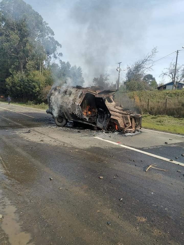 Affrontements au cours d'une manifestation de soutien aux prisonniers mapuches