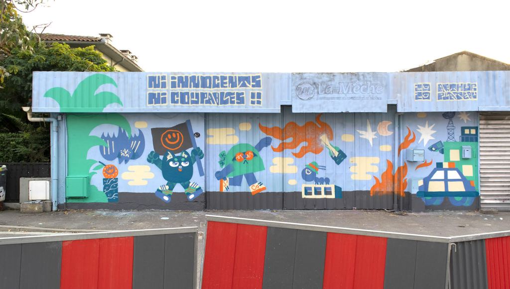 Une fresque réalisée en soutien par Arthur Plateau.