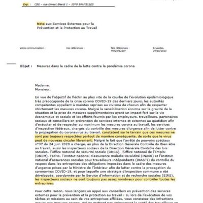 La DG Contrôle du bien être au travail