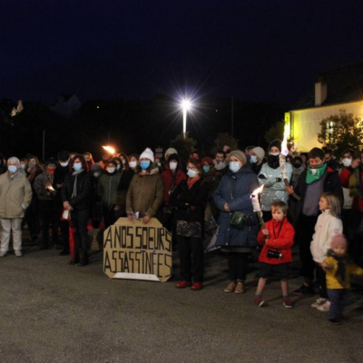 Rassemblement contre les violences faites aux femmes à Douarnenez