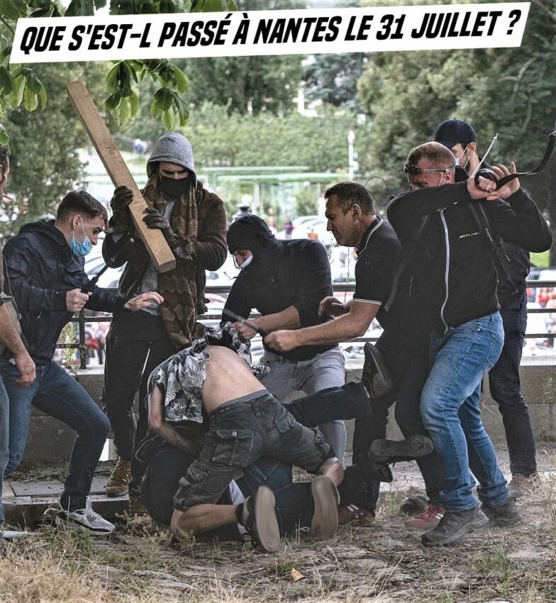 Attaques néo-nazie et policière lors d'une manifestation contre le pass sanitaire à Nantes 