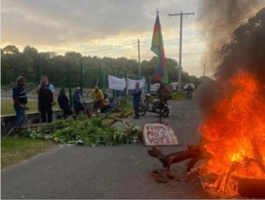 Affrontement à l'occasion des élections européennes en Kanaky