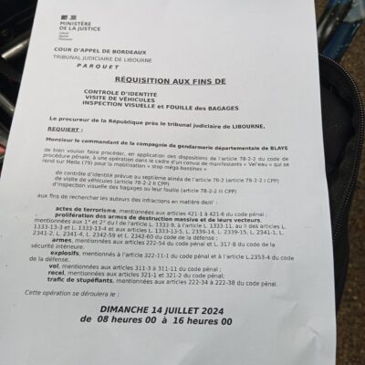 La réquisition du parquet de Bordeaux