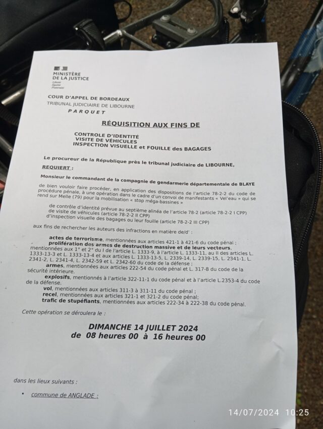 La réquisition du parquet de Bordeaux