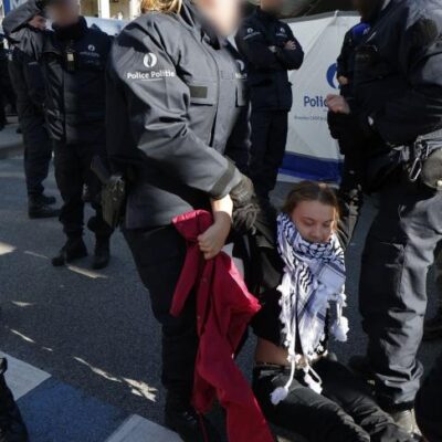 Greta Thunberg arrêtée lors d’une manifestation à Bruxelles