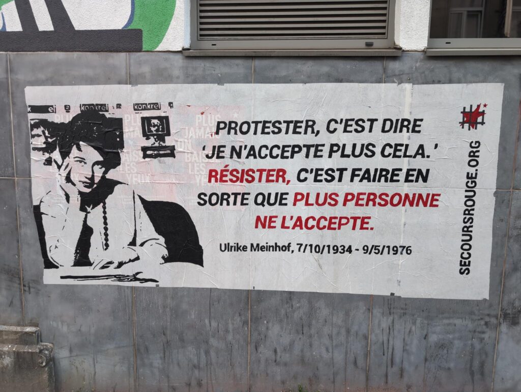 Collage à Bruxelles le 9 mai 2026.