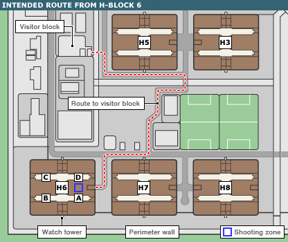 Le plan général de la prison de Maze