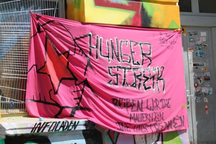 A l'Infoladen de Magdeburg où a eu lieu la grève de la faim de solidarité